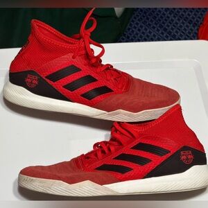 Adidas Red and Black Athletic Sneakers